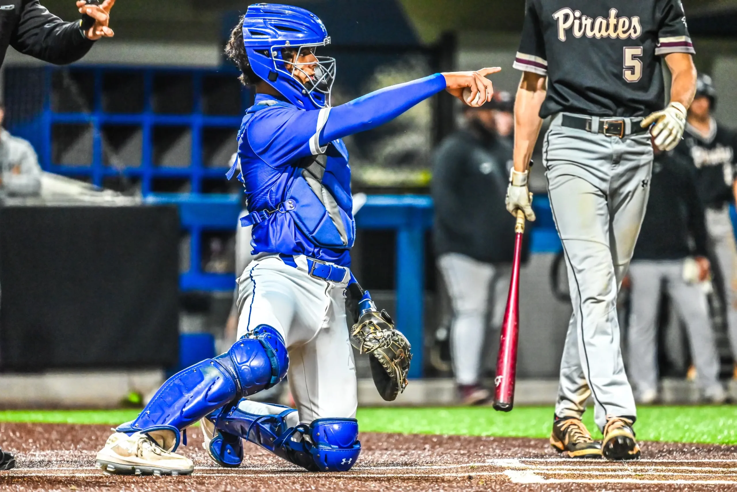 Dillon Moss from IMG Academy National catching in the sports photography photo