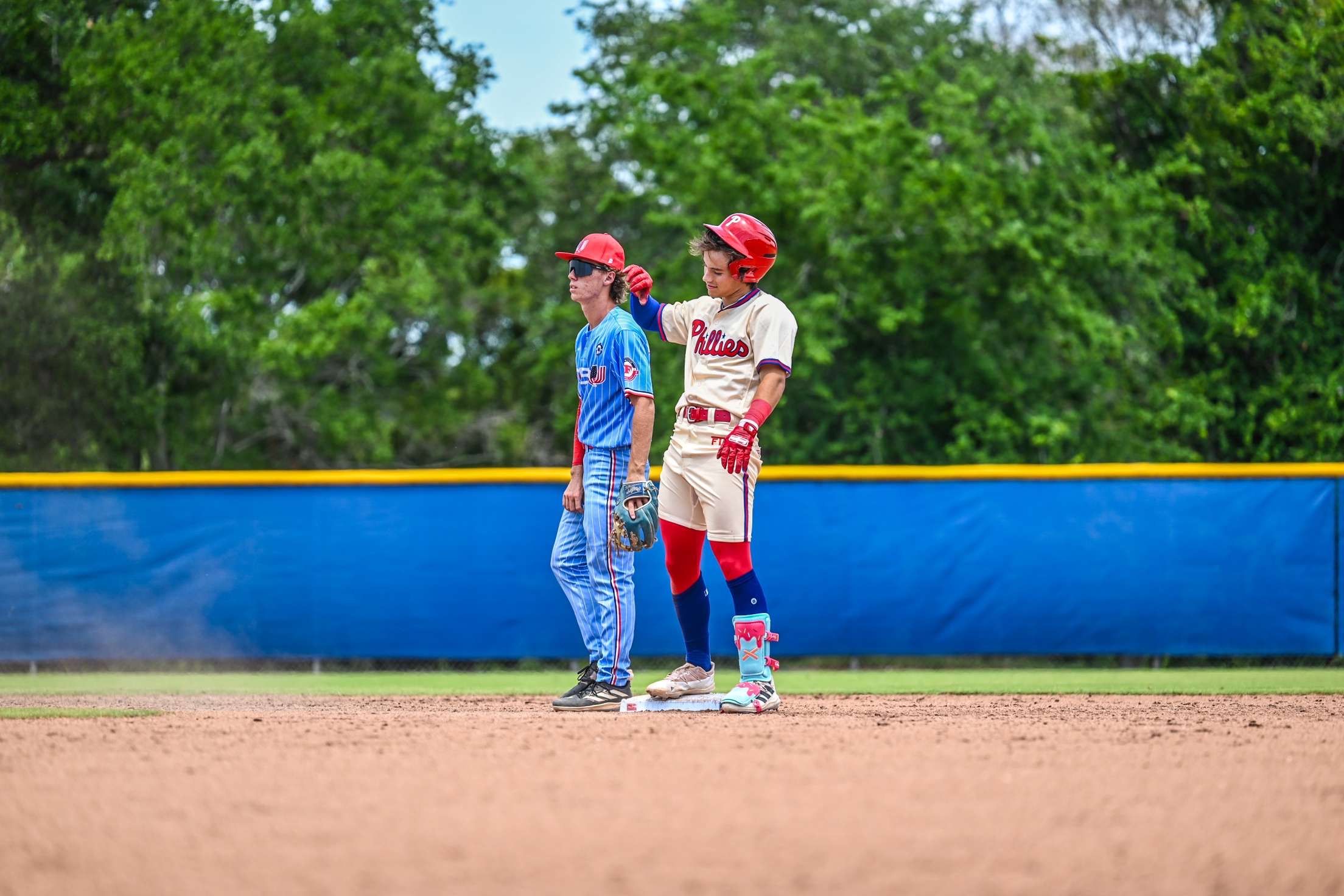 Jackson Roper on base in photo from ShotByRAC sports photography